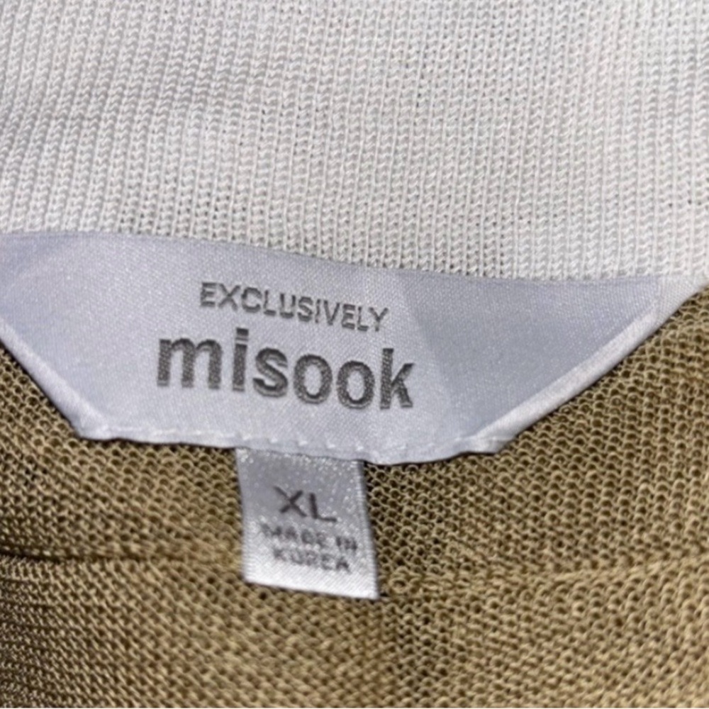 Misook XL Camel Cream Draped Waterfall Cardigan Lightweight Knit - Picture 8 of 9